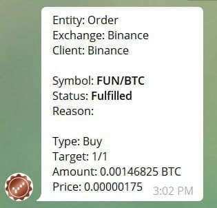 Auto Trader placed a new signal on Binance