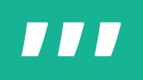 An image with a teal background featuring three white diagonal parallelograms, resembling 3comma's, aligned vertically in the center. Each shape is tilted at the same angle, giving them a dynamic appearance.