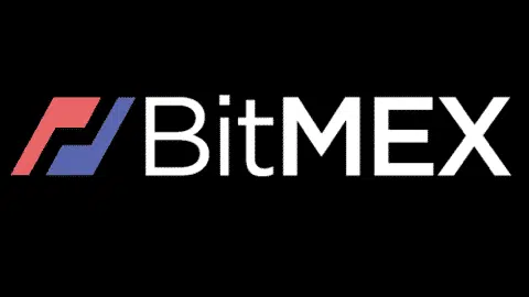 The image showcases the BitMEX logo on a black background, highlighting a stylized icon of red and blue geometric shapes beside the crisp white "BitMEX" text. Experience trading with BitMEX and enjoy a fee discount for six months.