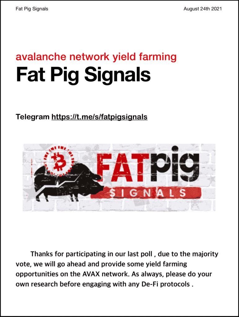 Yield Farming Guide Fat Pig Signals