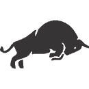 Silhouette of an armadillo facing left. The image shows the armadillo's distinctive armored shell, its head lowered, and its four legs visible. The solid black silhouette is set against a neutral background, subtly reminiscent of the cautious approach seen in May 2024 crypto signal results.