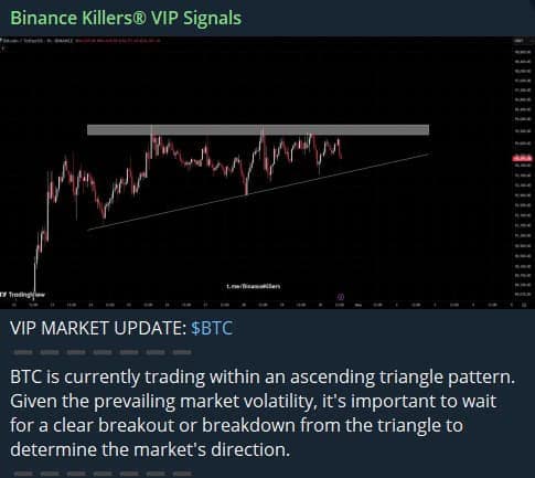 Binance Killers VIP Signals example 1