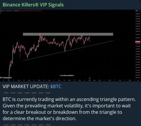 Binance Killers VIP Signals exemplo 1